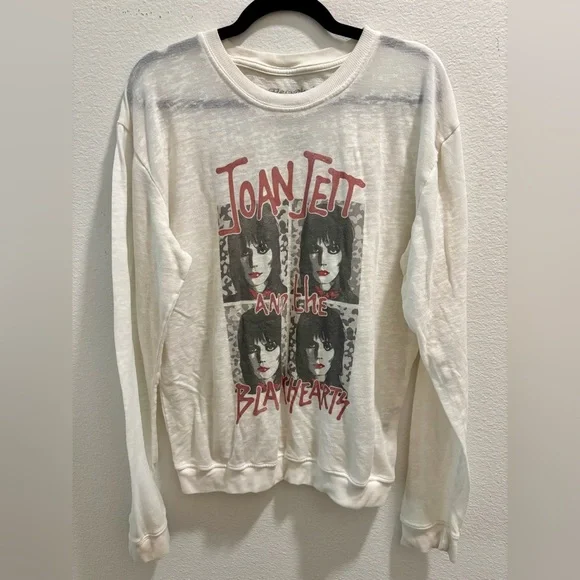 Joan Jett And The Blackhearts Fitted Sweatshirt by Recycled Karma, size S - Picture 3 of 8